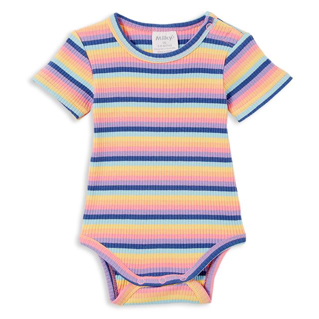 Milky Multi Stripe Rib Bubbysuit